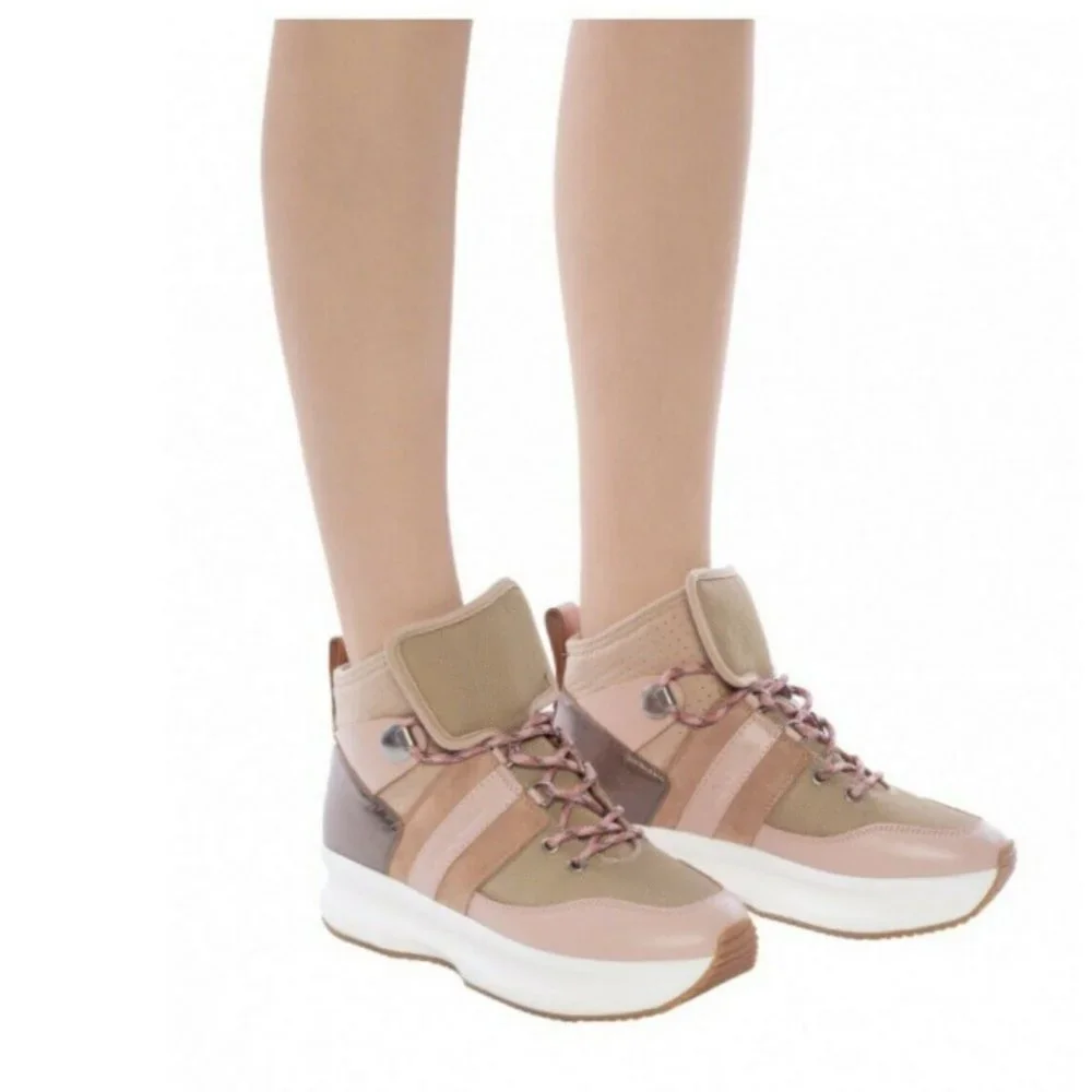 see by chloé women's Casey High Top Platform Hiker Sneakers MSRP$495 Clearance